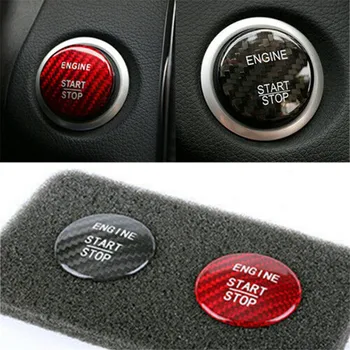 

1X Carbon Fiber Engine Start Stop Button Sticker Cover For Mercedes A C E CLA GLA GLC GLE Class W176 W205 W212 Car Styling Trim