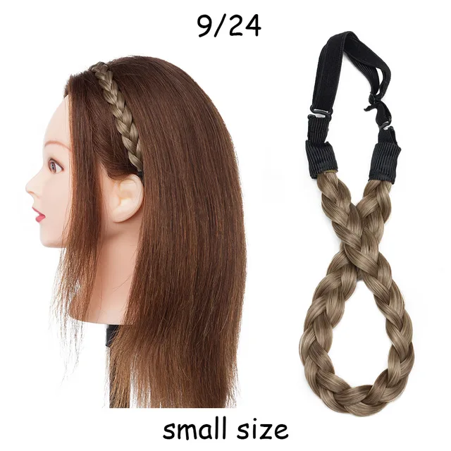BENEHAIR Synthetic Braided Headbands Fake Hair Plaited Hair Band Braiding Hair Accessories Hair Extension Hairpiece For Women S-9-24