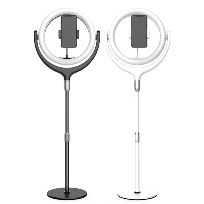  Phone Ring Fill Light Selfie Video Photo Lamp Adjustable Smartphone Holder Stand