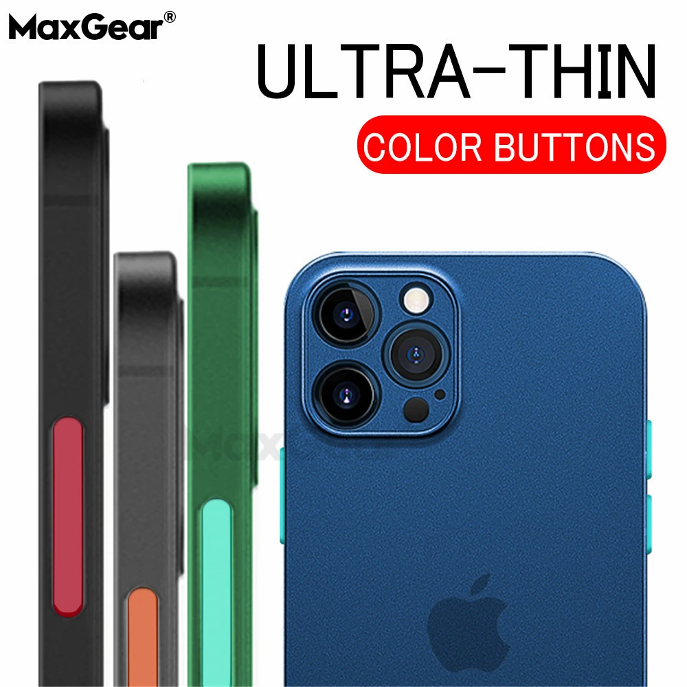 Ultra Thin Matte Color Case For iPhone 12 11 Pro Xs Max Shockproof Slim Soft Hard PP Cover For iPhone 7 8 Plus SE 12Mini Fundas iphone 11 Pro Max  cover
