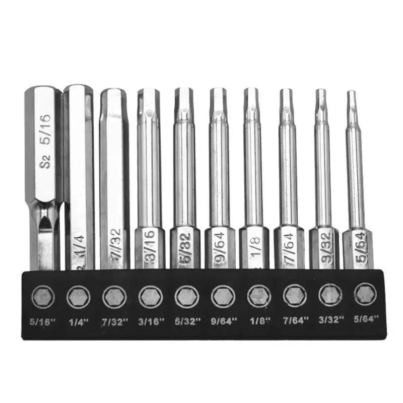 20pcs 60mm Long Magnetic Head Cross Hex Alloy Steel Screwdriver Bits Set