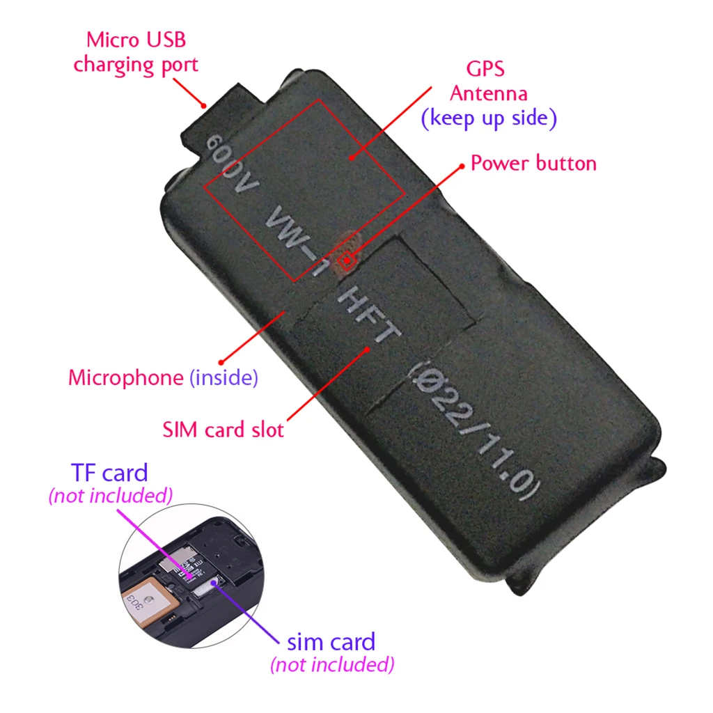 Smart Tag GPS Tracker Anti-Lost Tracking Alarm Key Finder Pet Car Phone Locator