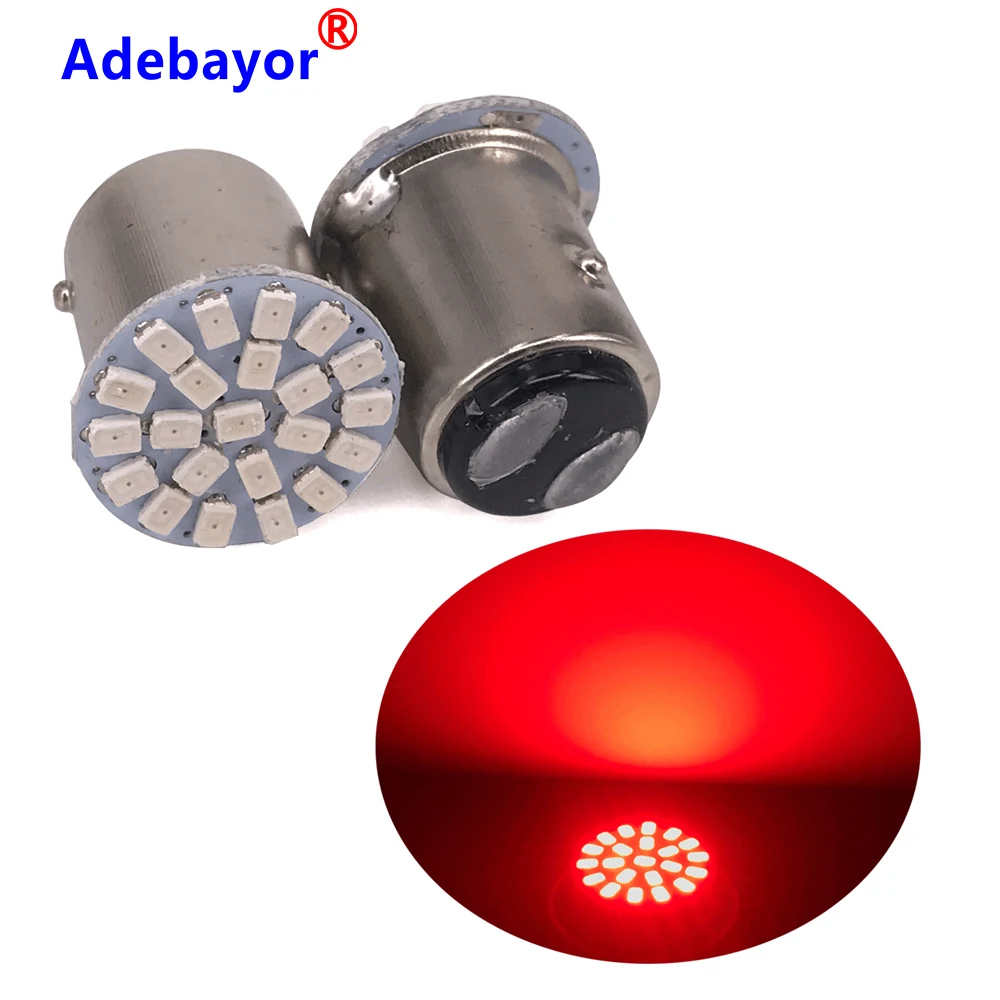 1x автомобиля P21W 1157 Bay15d красный, белый 12V 22SMD светодиодный лампы сигнала светильник супер яркий автоматический поворот тормоза, наоборот, сигнализирующий фонарь