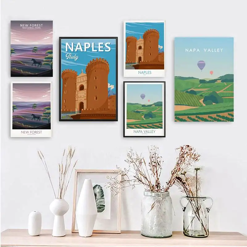 Canvas Wall Art Mykonos Poster Print Greek Travel Minimal Home Decor Island Artwork | Дом и сад