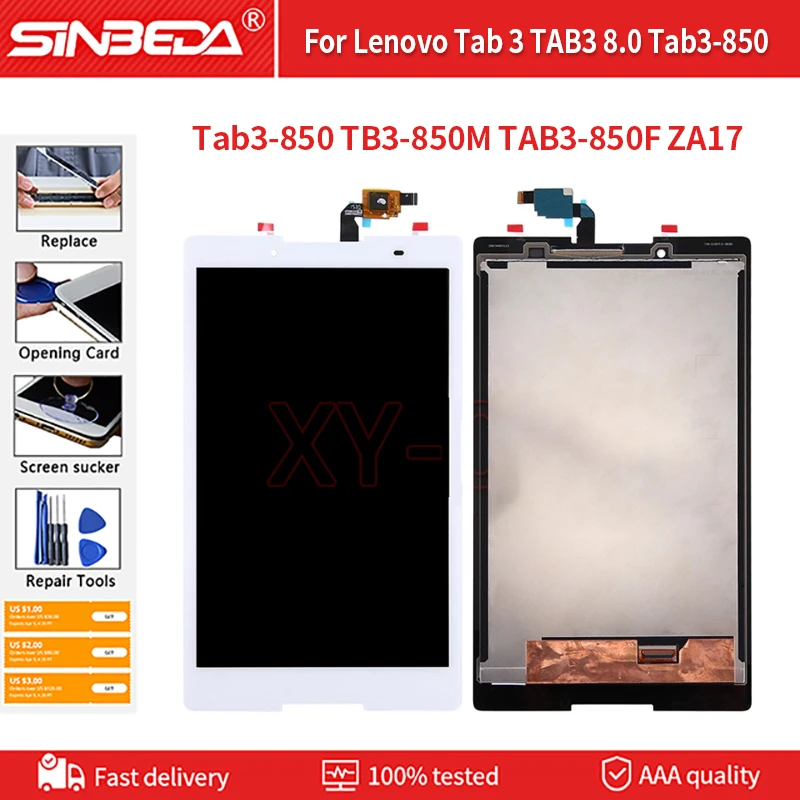 Оригинал для Lenovo Tab 3 8 0 Tab3-850 TB3-850M TAB3-850F ZA17 ЖК-дисплей сенсорный + экран дигитайзер