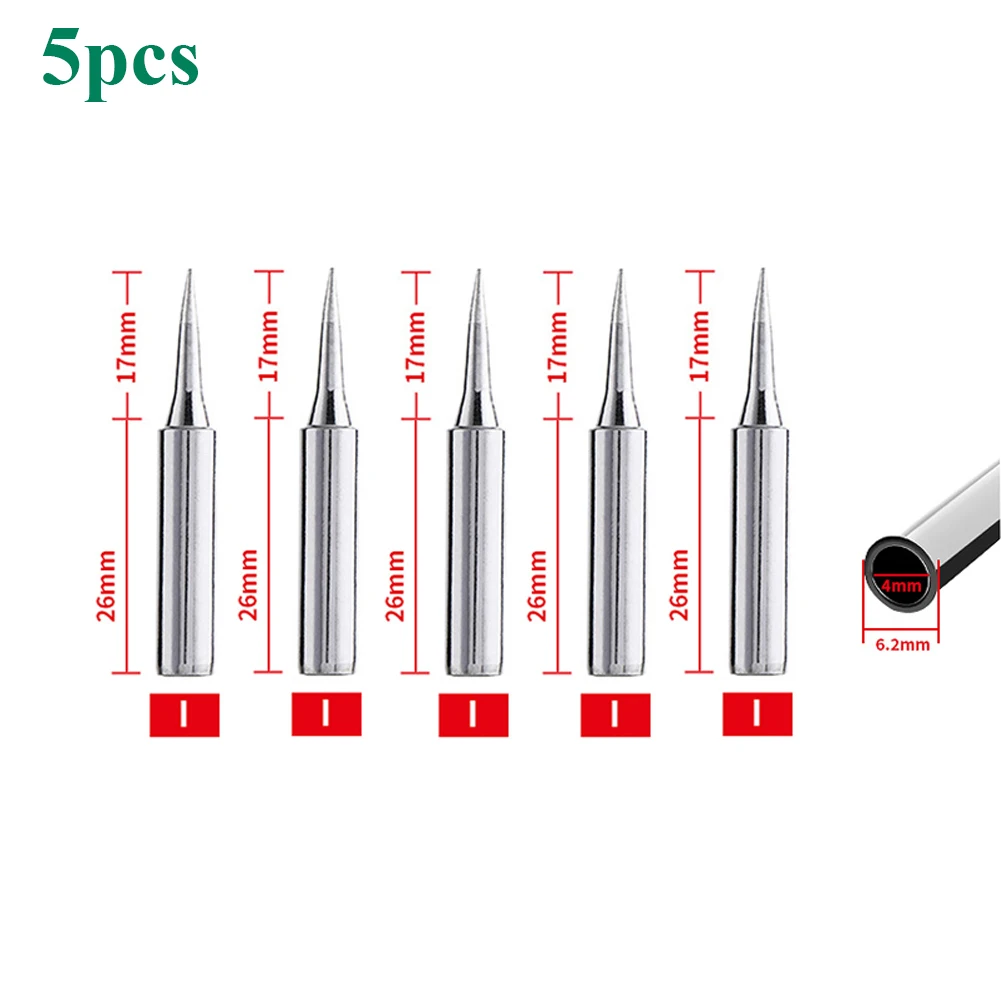 5Pcs 900M-T-I 900M-T-B Solder Iron Station Tool  Sharp Soldering Iron Head Set Inside Hot Bare  Electric Soldering Iron Tip star wars welding helmet Welding & Soldering Supplies