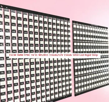 

[Seven Neon]DC5V 12Led/12V 12led 150*5mm Programable IC WS2812B 5050 Digital Colorful LED Hard Rigid Strip Car/Advertising Light