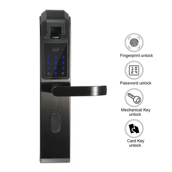 

Fingerprint Door Lock Digital Fingerprint Password Key Card 4 in 1 Lock