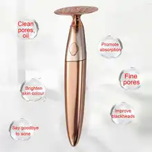 Очищающее средство для кожи, ультразвуковая Чистка лица, массажер, инструкция по импорту, уход за кожей, удаление морщин, удаление угрей