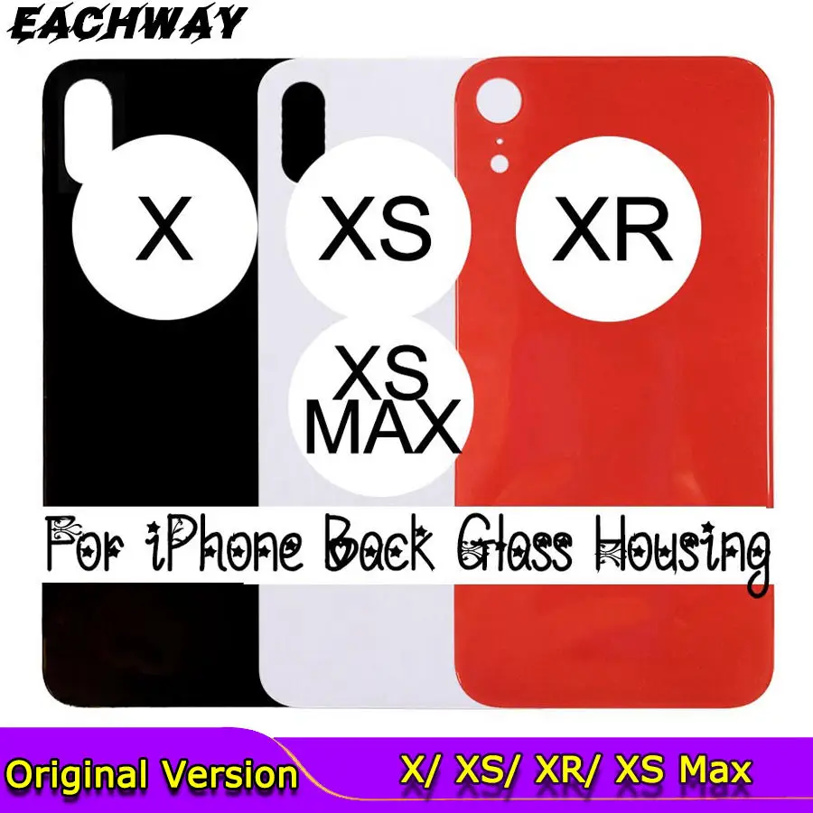 Задняя стеклянная крышка батарейного отсека для iPhone 10 X XR Apple XS MAX сменный ЖК-экран