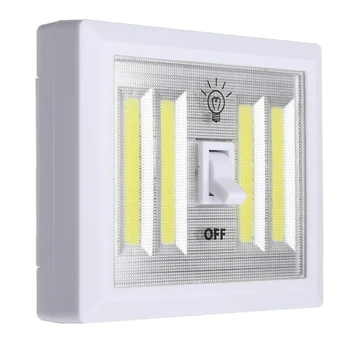 

1pcs COB Wall Lamp Switch LED Battery Powered Garage Cabinet Closet Lamp Emergency Camping Night Lights