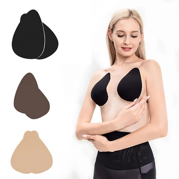 

New Women Nipple Cover Reusable Invisible Breast Petals Lift Adhesive Silicone Push Up Sexy Backless Strapless Breasts Pasties