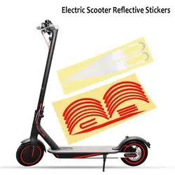 Electric Scooter Parts Accessories Paster Decals Reflect Light Tags Skateboard Sticker Reflective Styling Stickers
