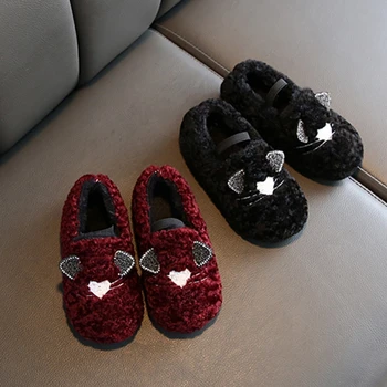 

Children Shoes Cotton Casual Styles Boys Girls Velvet Shoes Soft Comfortable Loafers Slip On Kids Shoes