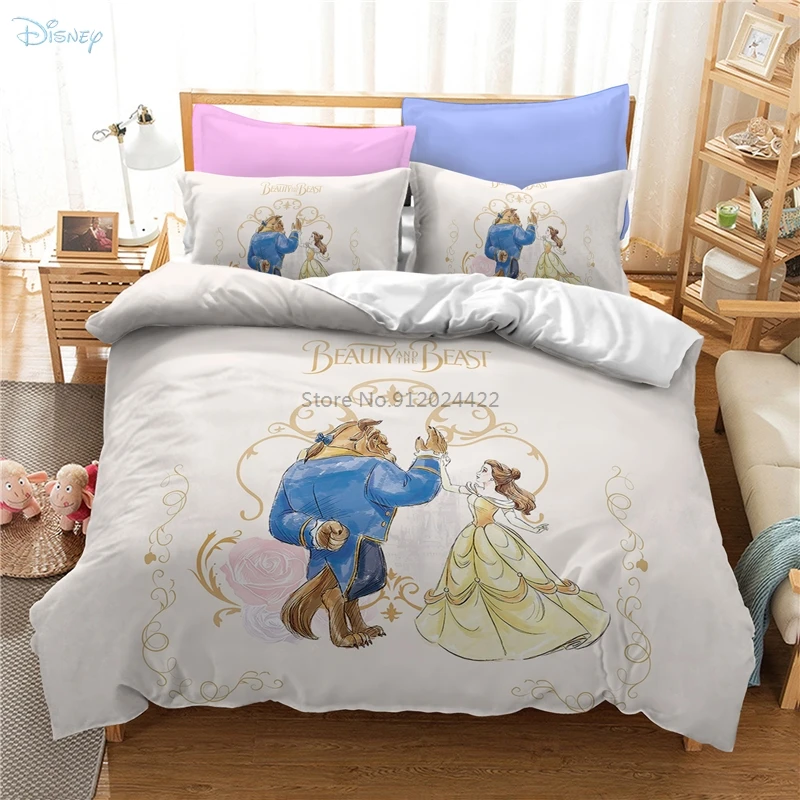 Комплект постельного белья с мультипликационным принтом Disney Красавица и