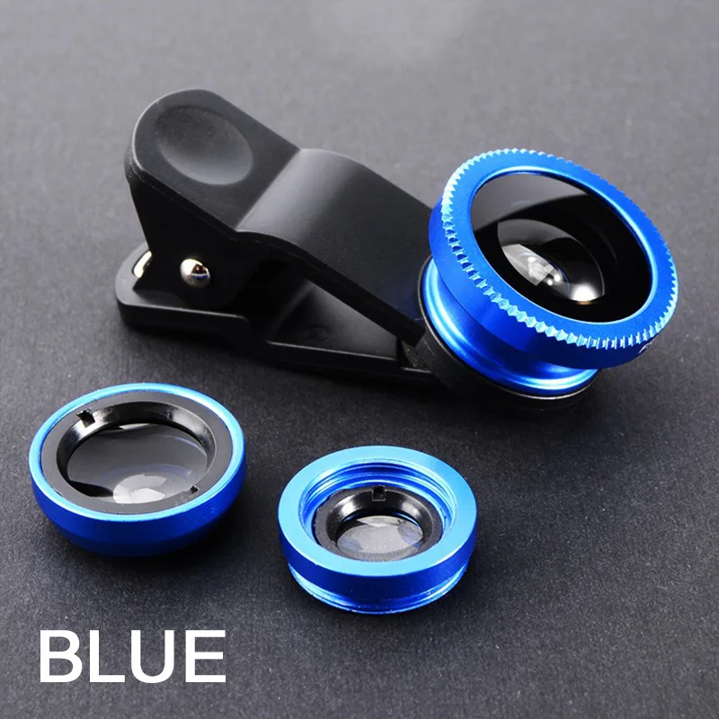 Phone lens Fisheye 0.67x Wide Angle Zoom lens fish eye 6x macro lenses Camera Kits with Clip lens on the phone for smartphone best phone lens Lenses