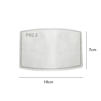 

300pcs/Lot 10*7CM Children PM2.5 Filter Paper For Mouth Mask Anti Dust Anti Haze Activated Carbon Filters Pad 5 Layers Kid Masks