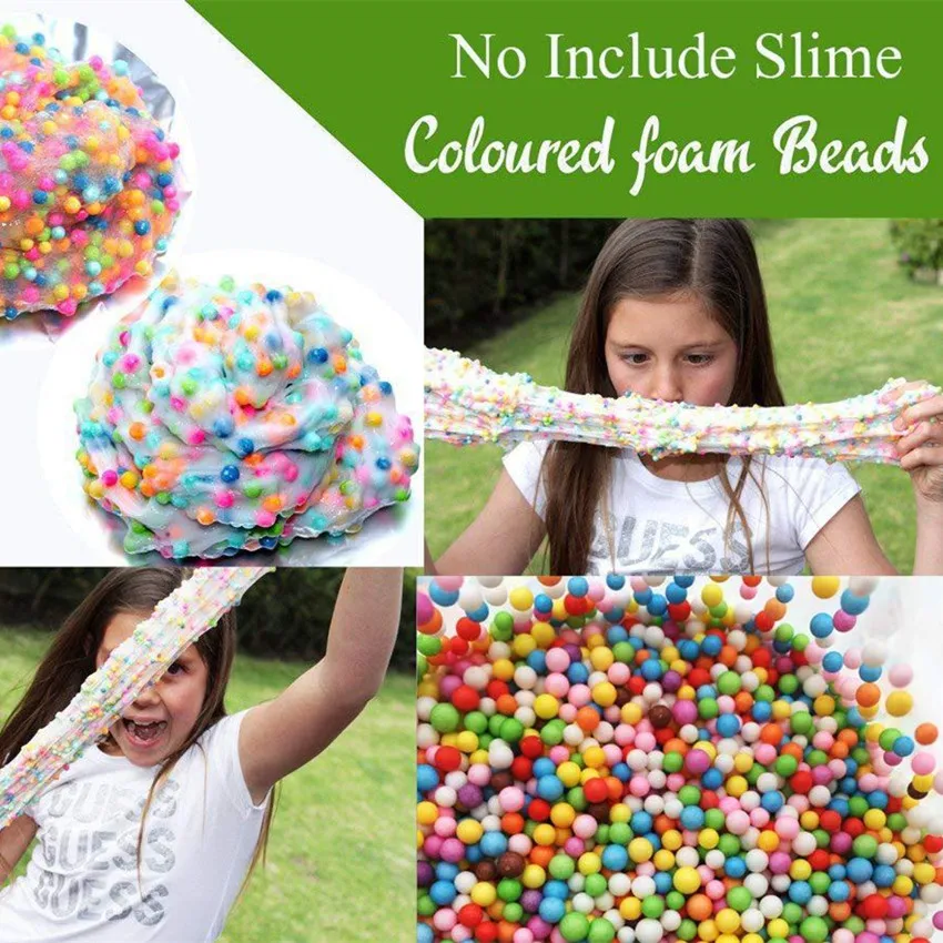 Multicoloured Slime Making Supplies Kit Glitter Foam Balls Slime