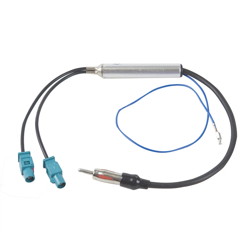 For Audi VW 17.7'' Car Special Radio Antenna AM/FM Audio Signal Amplifier  Booster Cable DUAL Fakra Aerial Adaptor Replacement|Aerials| - AliExpress