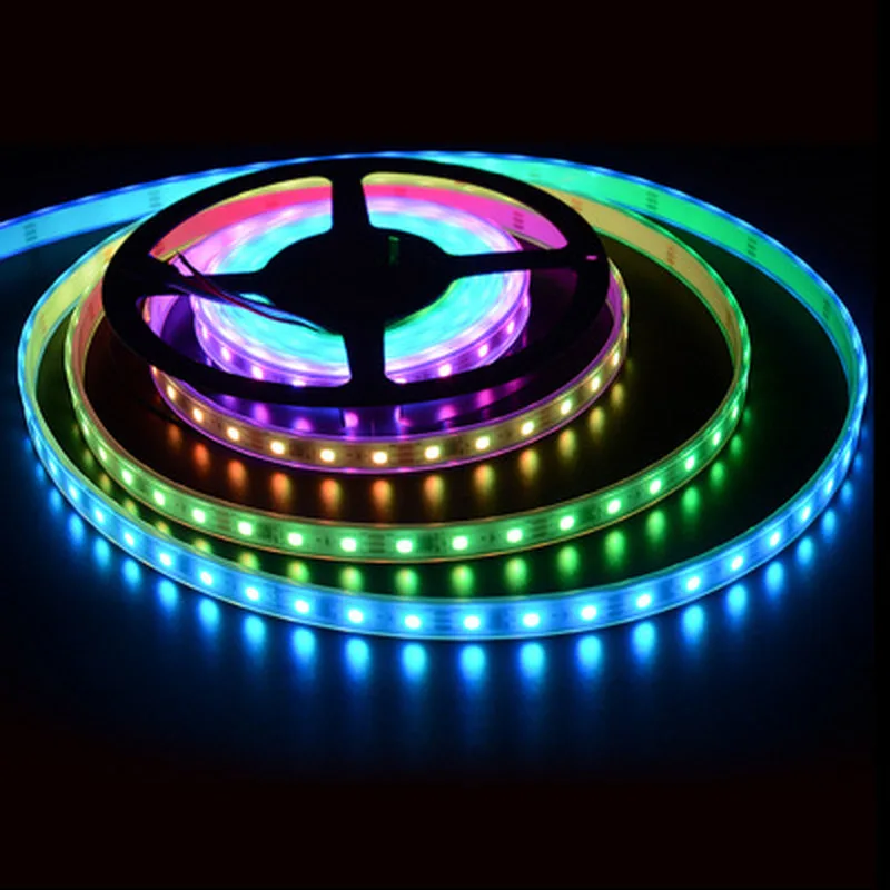 

2020 DC12V 5m WS2811 Pixel Waterproof Led Strip Light Addressable 30/48/60leds/m Full Color WS2811 IC 5050 RGB Led Lamp Tape