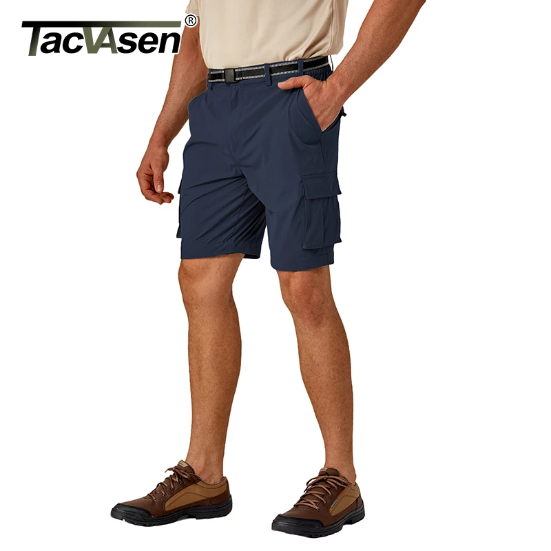 TACVASEN, летние мужские брюки-трансформер, легкие быстросохнущие брюки-карго, рабочие походные брюки, мужские повседневные Прямые эластичные брюки
