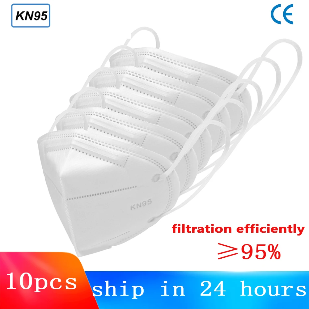 

KN95 Mask 6 Layer Dustproof Anti-fog N95 Protective Masks FFP2 Respirator Valve And No Valve PM2.5 Safety Same As KF94 FFP3