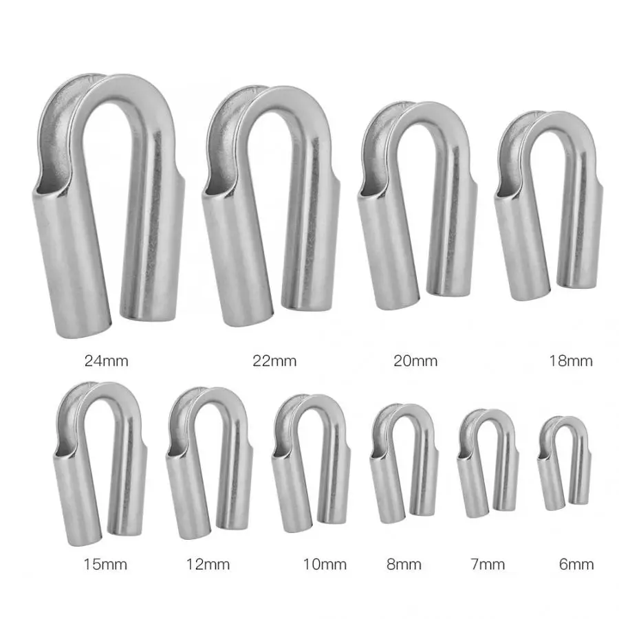 18mm/20mm Galvanised Wire Rope Thimbles x 2