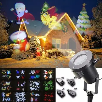

12 Patterns Projection Lamp Lawn Light Christmas Outdoor Party Home Decoration