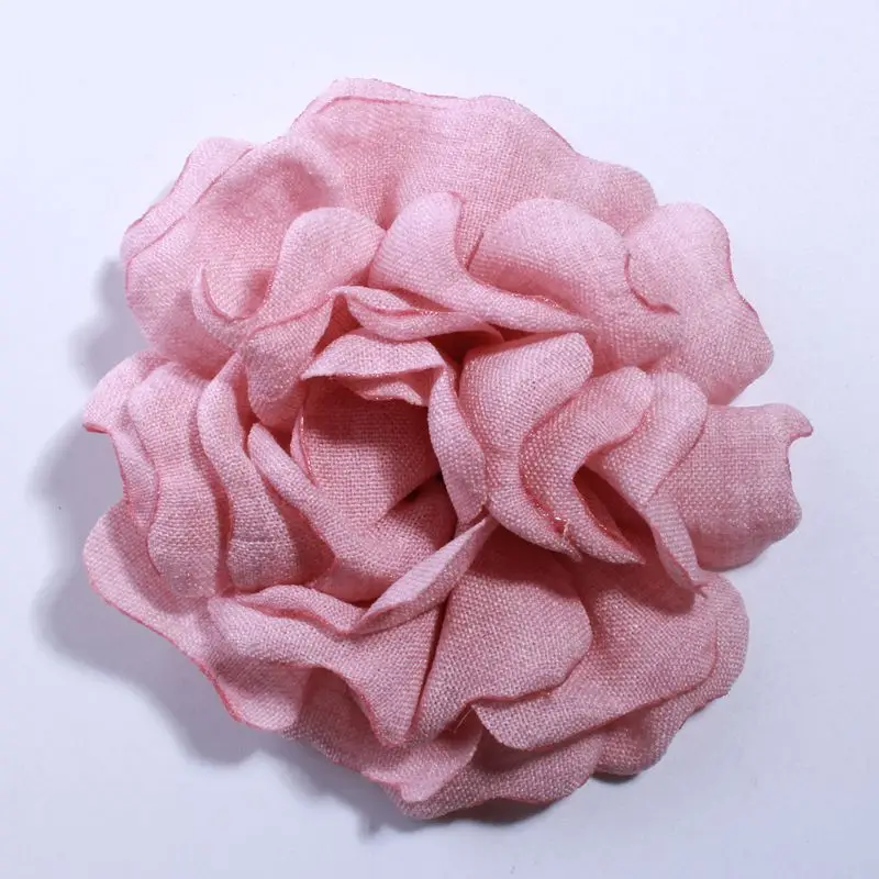 5 шт.(8 см), новые сожженных край цветы на сатиновой ткане для платья Декоративные искусственные цветы для свадебного приглашения - Цвет: Dusty Pink