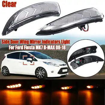 

Pair Flowing Turn Signal Light LED Side Wing Rearview Mirror Dynamic Indicator Blinker Light For Ford for Fiesta MK7 B-MAX 08-18