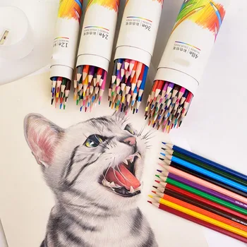 

12/24/36/48 colors Drawing Tool Pencil Set Marker Sketch Watercolor Marker Brush Colored Pencils