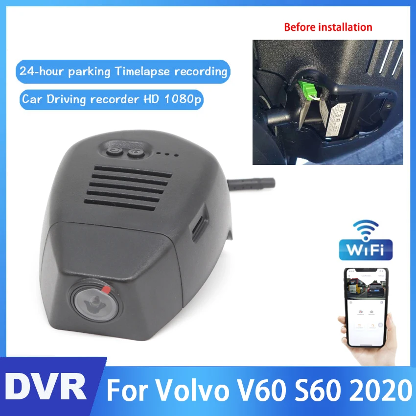 Новинка! Для Volvo V60 S60 2020 2021 Автомобильный видеорегистратор DVR Мини управление APP Wifi