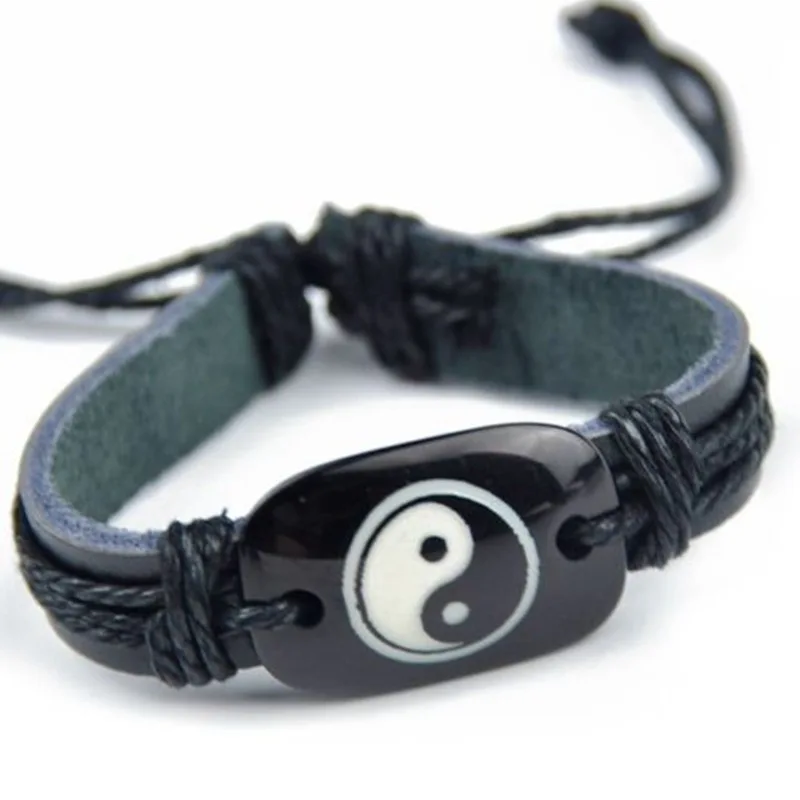 Новый стиль! Женский и мужской браслет Tai Chi Ying Yang красивый модный подарок для