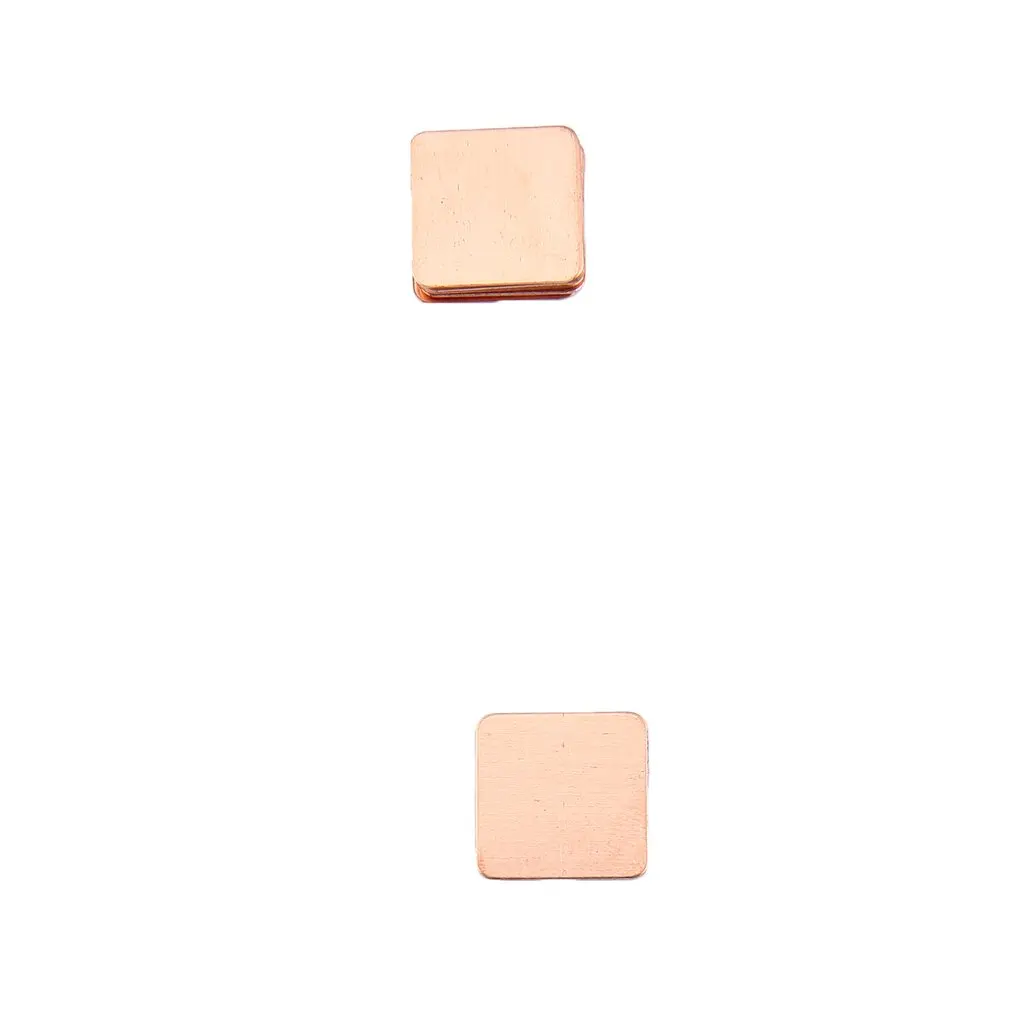 10 Pure Copper Brass Heatsink Shim Thermal Pad Barrier for Laptop Graphics Card 15x15mm Fast Thermal Dissipation