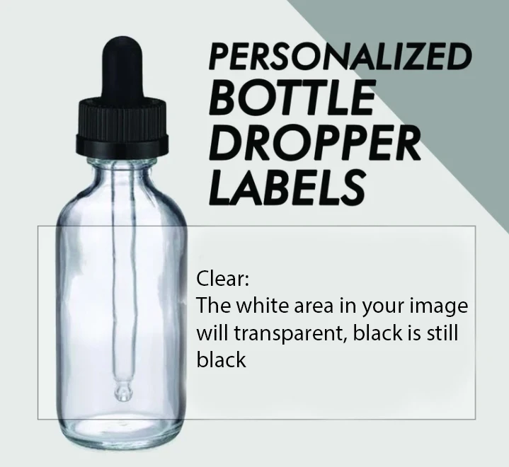 50ml Clear Glass Dropper Bottle W/ Kraft Label Mockup - Free