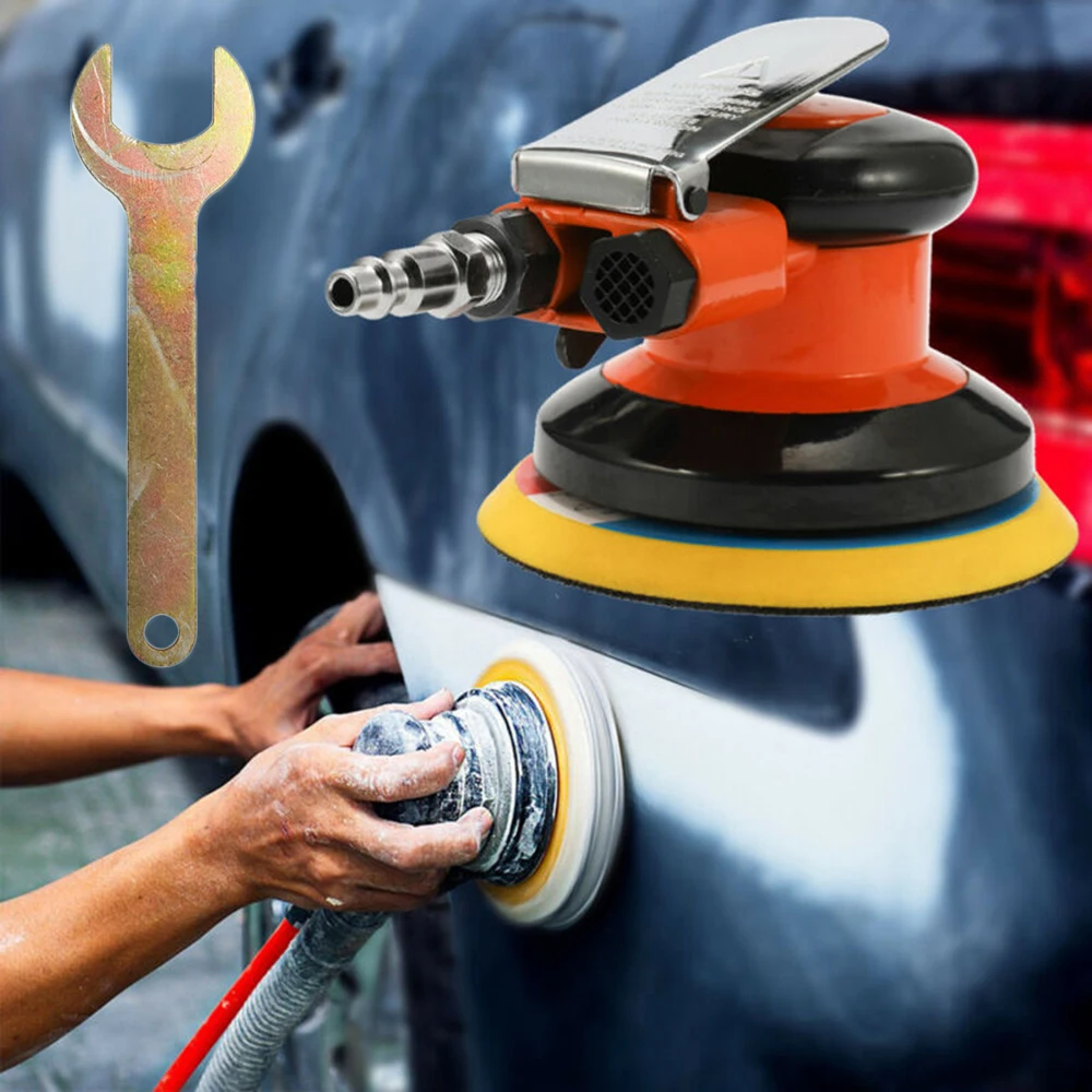 

4pcs/Set 5inch 10000 RPM Pneumatic Air Sander Car Paint Care Polishing Grinding Machine Replacement Power Tool