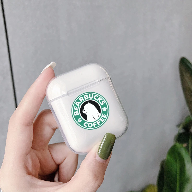 Чехол для Airpods Tenorikuma coffee Bear для AirPods, чехол, Мультяшные беспроводные наушники, аксессуары для Apple Airpods, мягкий чехол, сумка