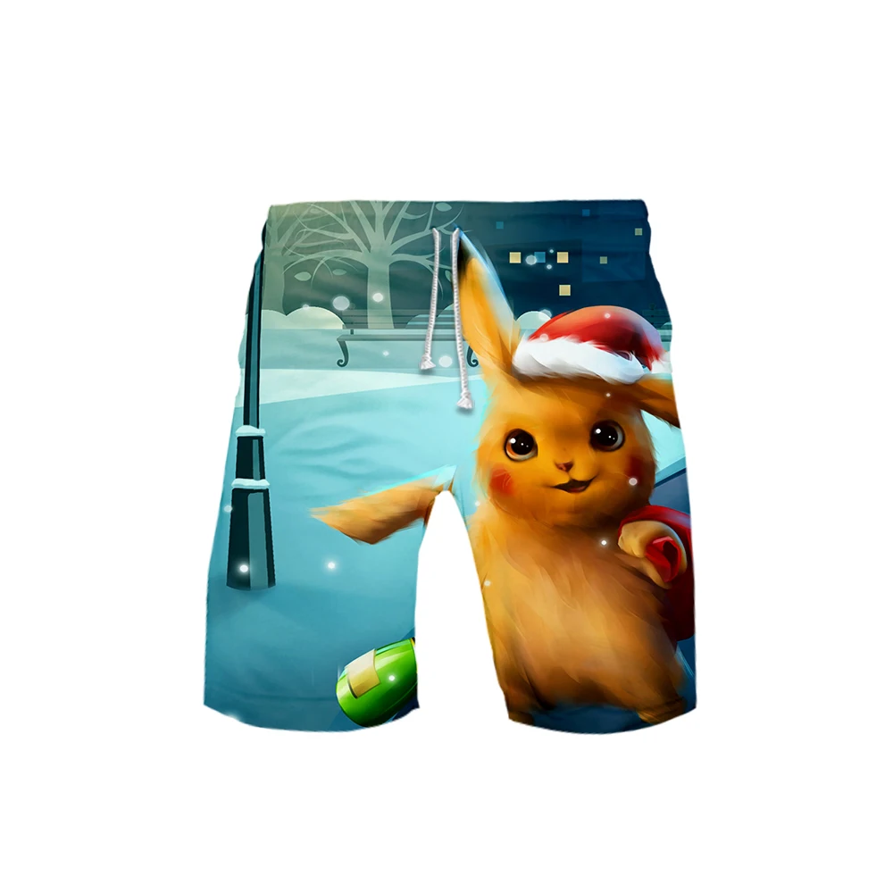 Фильм Покемон детектива Пикачу 3D стиль Летняя мужская мода досуг тренд шорты Kpop популярные повседневные летние шорты