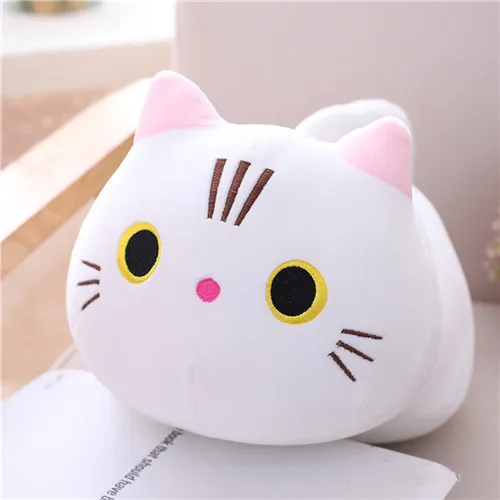 25/35/50cm Cute Soft Cat Plush Pillow Sofa Cushion Kawaii Plush Toy Stuffed Cartoon Animal Doll for Kids Baby Girls Lovely Gift