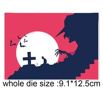 

Wall of Horror Metal Cutting Die Cut Die Mold Haunted House Scrapbook Paper Craft Knife Mould Blade Punch Stencils Dies 2020 New