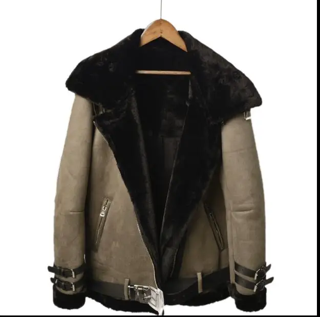 

Winter Men's Fur Deerskin Imitation Rabbit Hair Lamb Fur Fur One Jacket Men's Locomotive New Thick Jacket men clothing