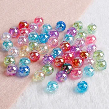 

6mm 8mm Rainbow Candy AB Color Round Acrylic Beads Loose Spacer Beads For Jewelry Making DIY Bracelet Necklace Supplies