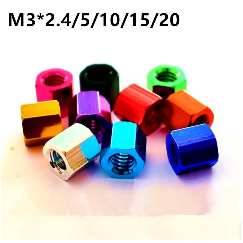 M3 Hex Aluminum Alloy Standoff Spacer Hexagonal Stud Hollow Pillars Colour Screw For PCB Motherboard RC Drone | Обустройство дома