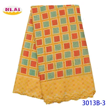 

NIAI Nigerian Dry Cotton Lace Fabrics Bride African Lace Fabric 2019 High Quality Lace Swiss Voile Lace in Switzerland XY3013B-3