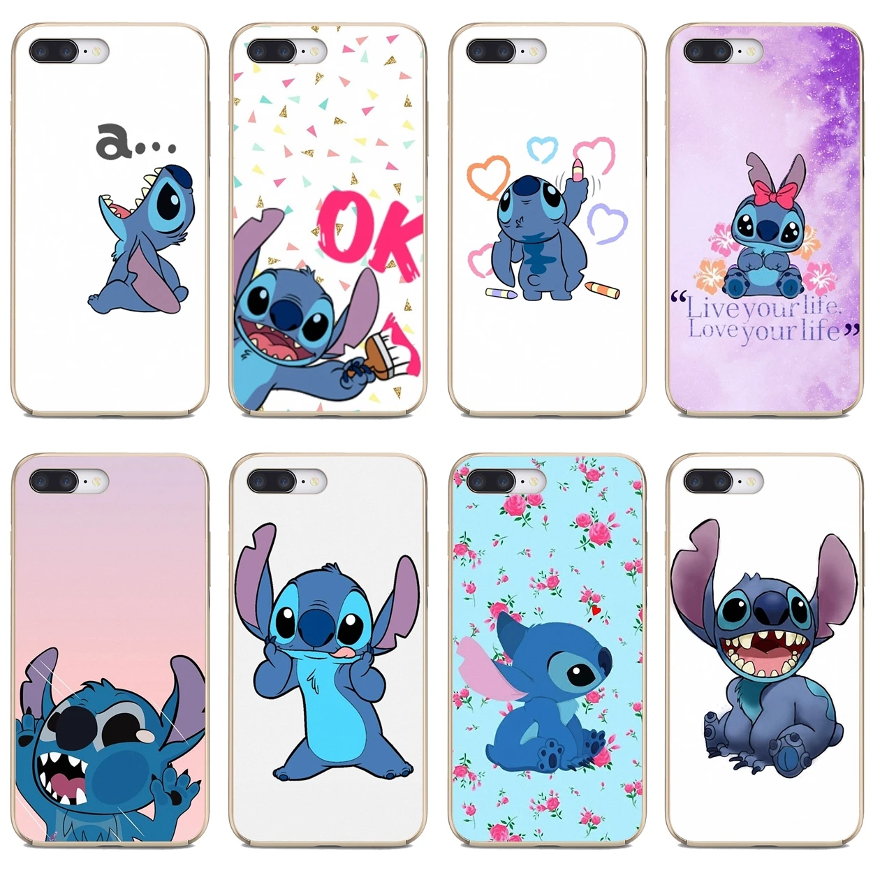 cellphone pouch Silicone Phone Case For LG G5 G6 G7 Q6 Q7 Q8 Q9 V10 V20 V30 X Power 2 3 Spirit G2 G3 G4 Mini Funny-Cute-Stitch-Cartoon iphone waterproof bag