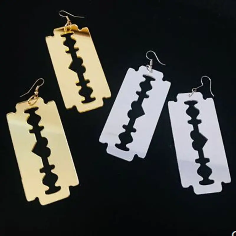 DIY Razor Blade Shape Earrings Pendant Resin Silicone Mold Jewelry Making Tools