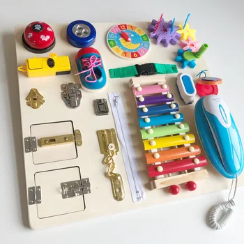 

New Products Children Montessori Teaching Aids Early Education Unlocking Toy Baby Montessori Montessori Busyboard Busy Board