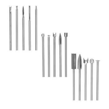 

5pcs 2.35mm Shank Electric Milling Cutter Set Tungsten Steel Woodworking Wood Carving Engraving Tool S/M/L