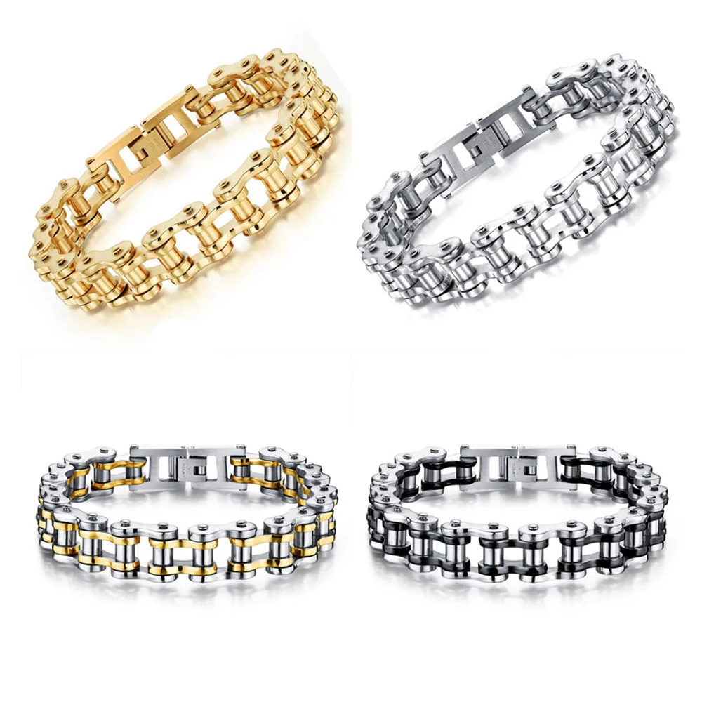 Мужские и женские браслеты для влюбленных, цепи для мотоцикла, мотоциклетные браслеты, модные ювелирные изделия, байкерские браслеты из нержавеющей стали, кружевные браслеты