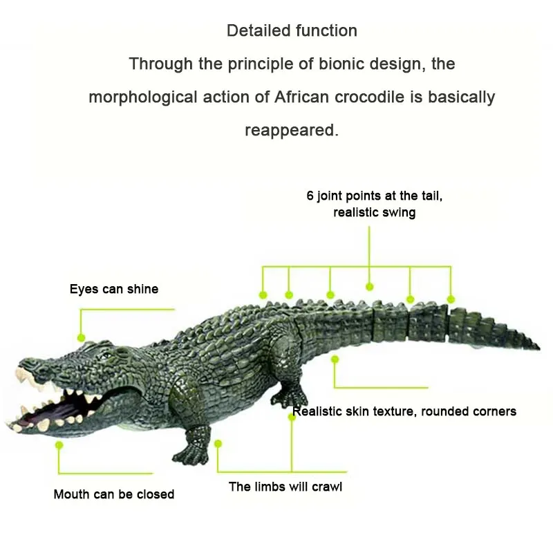 39*11,7*27,5 см реальной жизни дистанционного Управление крокодил электрическое животное со звуком светильник эффект детская трюк прикол сувенир игрушка